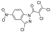 2,3,3-TRICHLORO-1-(3-CHLORO-5-NITRO-1H-INDAZOL-1-YL)PROP-2-EN-1-ONE Struktur