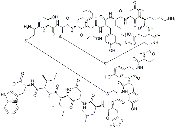 (3-[125I]IODOTYROSYL 6)ENDOTHELIN-3, HUMAN Struktur