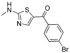 (4-BROMOPHENYL)[2-(METHYLAMINO)-1,3-THIAZOL-5-YL]METHANONE Struktur