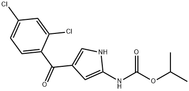 ISOPROPYL N-[4-(2,4-DICHLOROBENZOYL)-1H-PYRROL-2-YL]CARBAMATE Struktur