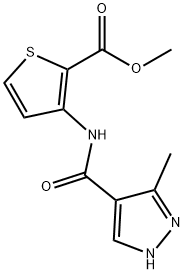 METHYL 3-([(3-METHYL-1H-PYRAZOL-4-YL)CARBONYL]AMINO)-2-THIOPHENECARBOXYLATE Struktur