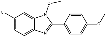 4-(6-CHLORO-1-METHOXY-1H-1,3-BENZIMIDAZOL-2-YL)PHENYL METHYL ETHER Struktur