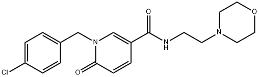 1-(4-CHLOROBENZYL)-N-(2-MORPHOLINOETHYL)-6-OXO-1,6-DIHYDRO-3-PYRIDINECARBOXAMIDE Struktur