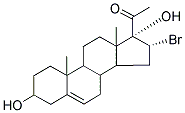 1-(16-BROMO-3,17-DIHYDROXY-10,13-DIMETHYL-2,3,4,7,8,9,10,11,12,13,14,15,16,17-TETRADECAHYDRO-1H-CYCLOPENTA[A]PHENANTHREN-17-YL)ETHAN-1-ONE Struktur