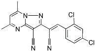 2-[1-CYANO-2-(2,4-DICHLOROPHENYL)VINYL]-5,7-DIMETHYLPYRAZOLO[1,5-A]PYRIMIDINE-3-CARBONITRILE Struktur