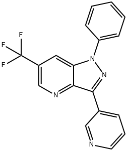 1-PHENYL-3-(3-PYRIDINYL)-6-(TRIFLUOROMETHYL)-1H-PYRAZOLO[4,3-B]PYRIDINE Struktur