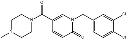 1-(3,4-DICHLOROBENZYL)-5-[(4-METHYLPIPERAZINO)CARBONYL]-2(1H)-PYRIDINONE Struktur