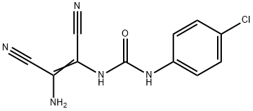 N-[(Z)-2-AMINO-1,2-DICYANOETHENYL]-N'-(4-CHLOROPHENYL)UREA Struktur