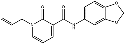 1-ALLYL-N-(1,3-BENZODIOXOL-5-YL)-2-OXO-1,2-DIHYDRO-3-PYRIDINECARBOXAMIDE Struktur