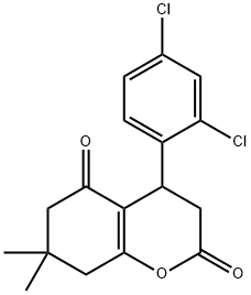 4-(2,4-DICHLOROPHENYL)-7,7-DIMETHYL-4,6,7,8-TETRAHYDRO-2H-CHROMENE-2,5(3H)-DIONE Struktur