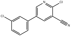 2-CHLORO-5-(3-CHLOROPHENYL)NICOTINONITRILE Struktur