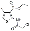 ETHYL 2-[(2-CHLOROACETYL)AMINO]-4-METHYLTHIOPHENE-3-CARBOXYLATE Struktur