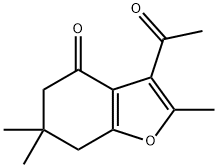 3-ACETYL-2,6,6-TRIMETHYL-5,6,7-TRIHYDROOXAINDEN-4-ONE Struktur