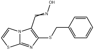 6-(BENZYLSULFANYL)IMIDAZO[2,1-B][1,3]THIAZOLE-5-CARBALDEHYDE OXIME Struktur