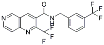 N-[2-(TRIFLUOROMETHYL)-3-(TRIFLUOROMETHYL)BENZYL]-1,6-NAPHTHYRIDINE-3-CARBOXAMIDE Struktur