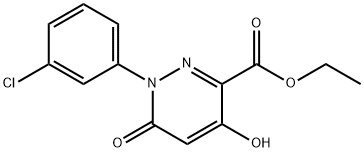 ETHYL 1-(3-CHLOROPHENYL)-4-HYDROXY-6-OXO-1,6-DIHYDRO-3-PYRIDAZINECARBOXYLATE Struktur