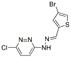 4-BROMOTHIOPHENE-2-CARBOXALDEHYDE 2-(6-CHLOROPYRIDAZIN-3-YL)HYDRAZONE Struktur