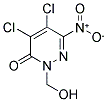 4,5-DICHLORO-2-(HYDROXYMETHYL)-6-NITRO-2,3-DIHYDROPYRIDAZIN-3-ONE Struktur