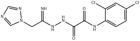 N-(2,4-DICHLOROPHENYL)-2-OXO-2-(2-[2-(1H-1,2,4-TRIAZOL-1-YL)ETHANIMIDOYL]HYDRAZINO)ACETAMIDE Struktur