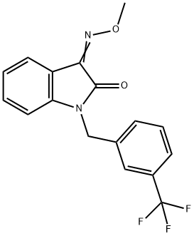 1-[3-(TRIFLUOROMETHYL)BENZYL]-1H-INDOLE-2,3-DIONE 3-(O-METHYLOXIME) Struktur