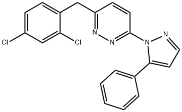 3-(2,4-DICHLOROBENZYL)-6-(5-PHENYL-1H-PYRAZOL-1-YL)PYRIDAZINE Struktur