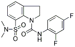 1-[[N-(2,4-DIFLUOROPHENYL)AMINO]CARBONYL]-7-(DIMETHYLAMINOSULPHONYL)-2,3-DIHYDRO-(1H)-INDOLE Struktur