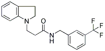 2,3-DIHYDRO-N-[3-(TRIFLUOROMETHYL)BENZYL]-1-(1H)-INDOLEPROPANAMIDE Struktur