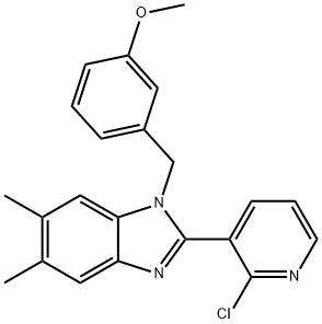 2-(2-CHLORO-3-PYRIDINYL)-1-(3-METHOXYBENZYL)-5,6-DIMETHYL-1H-1,3-BENZIMIDAZOLE Struktur