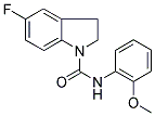 5-FLUORO-2,3-DIHYDRO-1-[[N-(2-METHOXYPHENYL)AMINO]CARBONYL]-(1H)-INDOLE Struktur