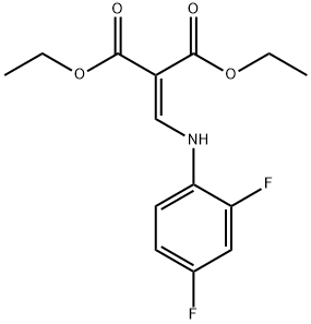 DIETHYL 2-[(2,4-DIFLUOROANILINO)METHYLENE]MALONATE Struktur