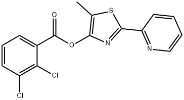 5-METHYL-2-(2-PYRIDINYL)-1,3-THIAZOL-4-YL 2,3-DICHLOROBENZENECARBOXYLATE Struktur