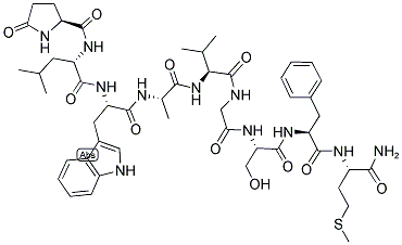 PGLU-LEU-TRP-ALA-VAL-GLY-SER-PHE-MET-NH2 Struktur