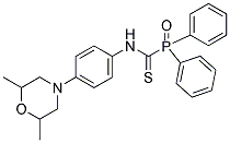 N-[4-(2,6-DIMETHYLMORPHOLINO)PHENYL]OXO(DIPHENYL)PHOSPHORANECARBOTHIOAMIDE Struktur