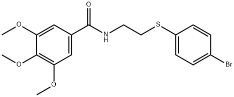 N-(2-[(4-BROMOPHENYL)SULFANYL]ETHYL)-3,4,5-TRIMETHOXYBENZENECARBOXAMIDE Struktur