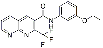 N-(3-ISOPROPOXYPHENYL)-2-(TRIFLUOROMETHYL)-1,8-NAPHTHYRIDINE-3-CARBOXAMIDE Struktur