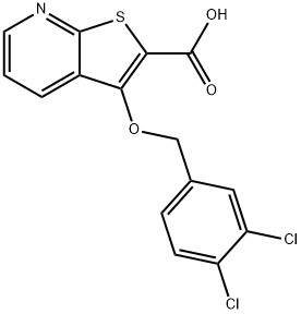 3-[(3,4-DICHLOROBENZYL)OXY]THIENO[2,3-B]PYRIDINE-2-CARBOXYLIC ACID Struktur