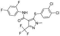 5-[(3,4-DICHLOROPHENYL)SULFANYL]-N-(2,4-DIFLUOROPHENYL)-1-METHYL-3-(TRIFLUOROMETHYL)-1H-PYRAZOLE-4-CARBOXAMIDE Struktur