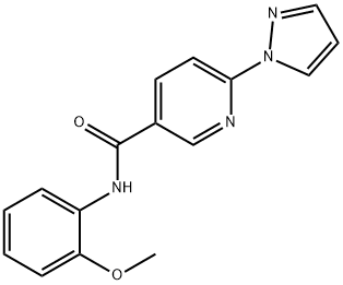 N-(2-METHOXYPHENYL)-6-(1H-PYRAZOL-1-YL)NICOTINAMIDE Struktur