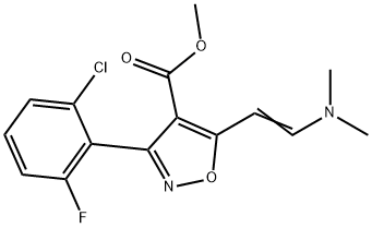 METHYL 3-(2-CHLORO-6-FLUOROPHENYL)-5-[2-(DIMETHYLAMINO)VINYL]-4-ISOXAZOLECARBOXYLATE Struktur