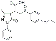 4-(4-ETHOXYPHENYL)-2-(3-METHYL-5-OXO-1-PHENYL(2-PYRAZOLIN-4-YL))-4-OXOBUTANOIC ACID Struktur