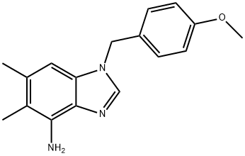 1-(4-METHOXYBENZYL)-5,6-DIMETHYL-1H-1,3-BENZIMIDAZOL-4-AMINE Struktur