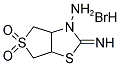 2-IMINO-5,5-DIOXO-TETRAHYDRO-5LAMBDA6-THIENO[3,4-D]THIAZOL-3-YLAMINE Struktur