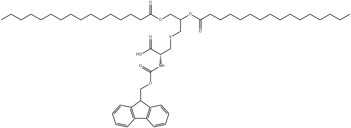 FMOC-CYS((RS)-2,3-DI(PALMITOYLOXY)-PROPYL)-OH Struktur