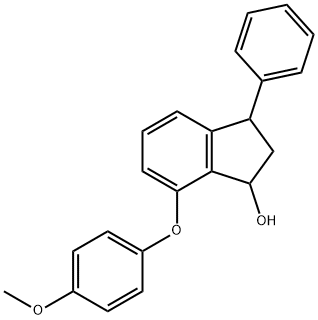 7-(4-METHOXYPHENOXY)-3-PHENYL-1-INDANOL Struktur