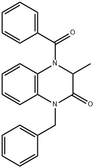 4-BENZOYL-1-BENZYL-3-METHYL-3,4-DIHYDRO-2(1H)-QUINOXALINONE Struktur