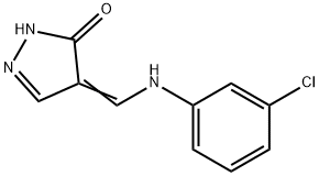 4-[(3-CHLOROANILINO)METHYLENE]-2,4-DIHYDRO-3H-PYRAZOL-3-ONE Struktur