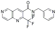 N-(3-PYRIDINYLMETHYL)-2-(TRIFLUOROMETHYL)-1,6-NAPHTHYRIDINE-3-CARBOXAMIDE Struktur