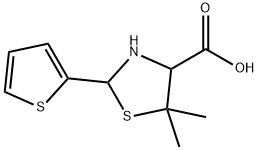 5,5-DIMETHYL-2-(2-THIENYL)-1,3-THIAZOLIDINE-4-CARBOXYLIC ACID Struktur