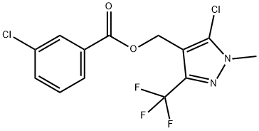 [5-CHLORO-1-METHYL-3-(TRIFLUOROMETHYL)-1H-PYRAZOL-4-YL]METHYL 3-CHLOROBENZENECARBOXYLATE Struktur