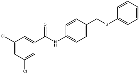 3,5-DICHLORO-N-(4-[(PHENYLSULFANYL)METHYL]PHENYL)BENZENECARBOXAMIDE Struktur